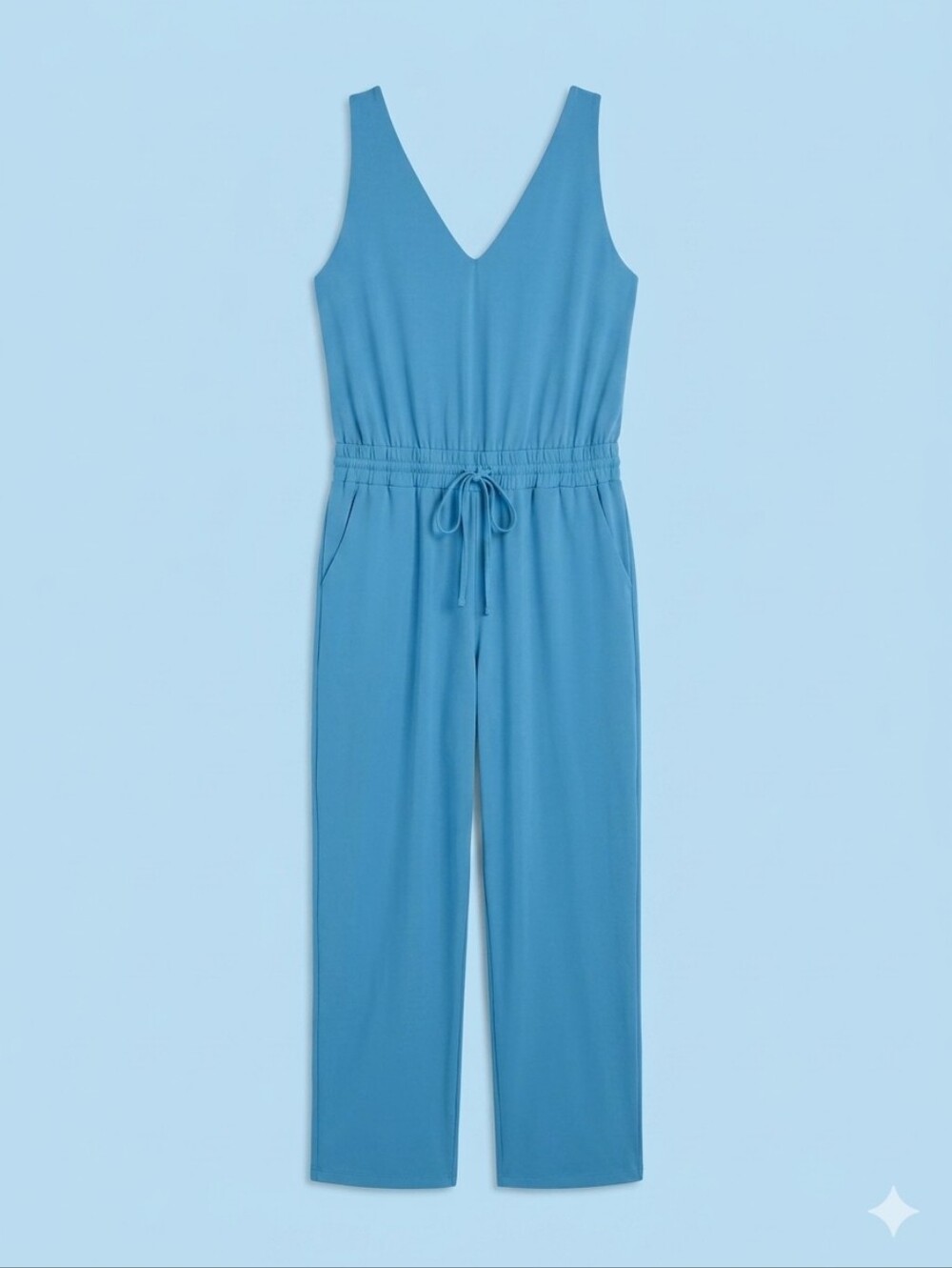 Athleta Avenue Jumpsuit – Size XL – Vibrant Teal/Chesapeake Blue